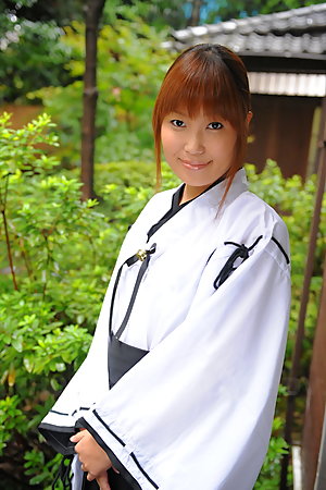Nice Yuuno Hoshi teases and poses for camera