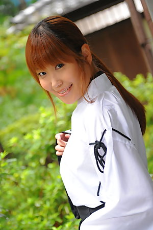 Nice Yuuno Hoshi teases and poses for camera