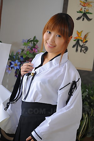 Nice Yuuno Hoshi teases and poses for camera